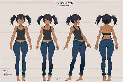 Ai Art Model Turnaround Model Sheet Character Sheet Xl Pixai