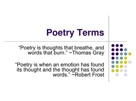 Ppt Poetry Terms Powerpoint Presentation Free Download Id334813