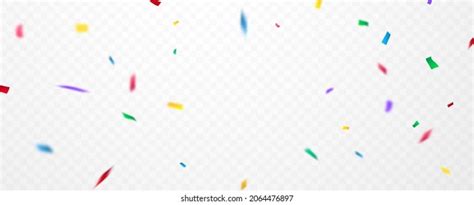 Celebration Background Template Confetti Colorful Ribbons Stock Vector