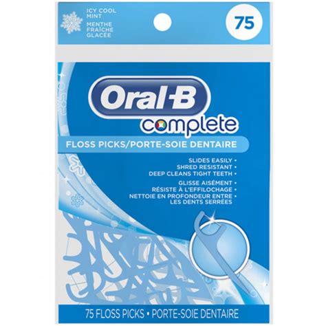 Oral B Complete Dental Floss Picks Icy Cool Mint 30ct Garden Grocer