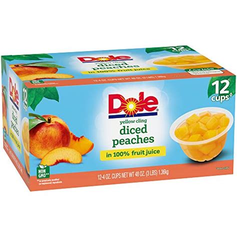 Dole Fruit Bowls Diced Peaches In 100 Juice Back To School Gluten
