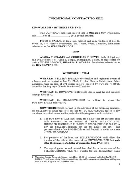 Sample letter for consolidate contribution pag ibig authorization letter for pag ibig hdmf authorizaton letter for representative hdmf fund coordinator sample. Contract to Sell - PAG-IBIG | Notary Public | Civil Law ...