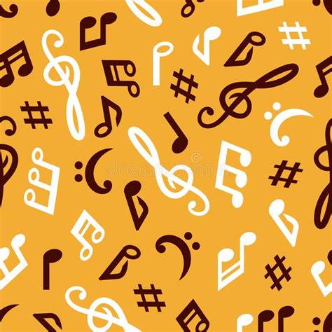 Music Notes Seamless Pattern Stock Vector Illustration Of Melody