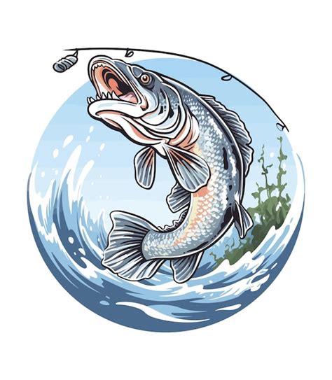 Premium Vector Fishing Illustration On White Background