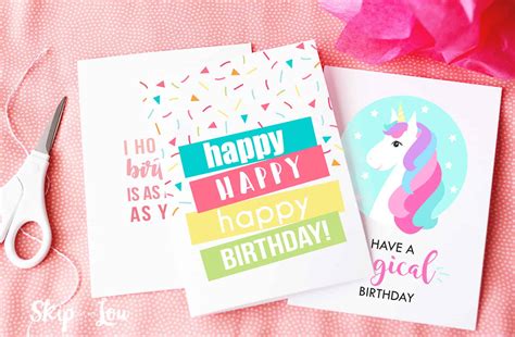 Make someone's day extra special with a personalized, printable birthday card you can send out or share online. Free Printable Birthday Cards | Skip To My Lou