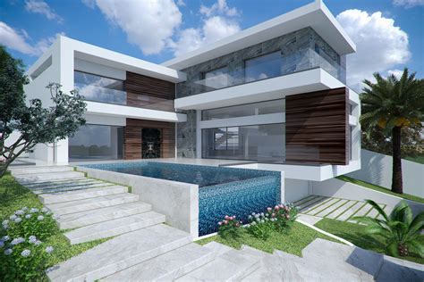 Modern Minimalist House Exterior 3D model | CGTrader