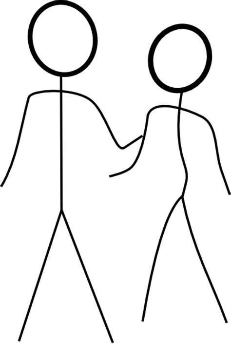 Stick Figure Couple Clipart