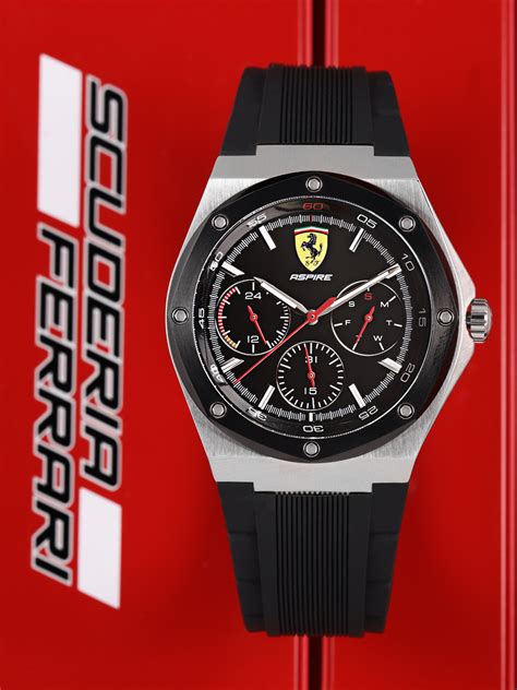 100 Original Scuderia Ferrari Mens 0830537 Aspire Watch Black