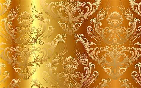 Hd Wallpaper Gold Floral Illustration Background Pattern Vector
