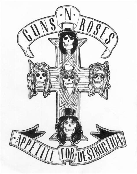 Guns N Roses Free Coloring Pages