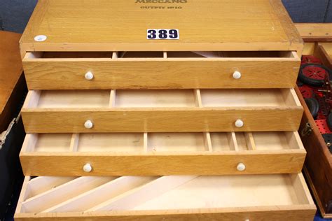 1950s meccano set 10 storage chest : A 1970s Meccano No 10 Set Cabinet with four drawers, with ...