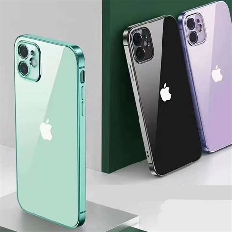 Luxury Classic Square Frame Plating Case Apple Iphone 11 Pro Max 12 X