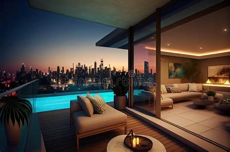 Luxury Penthouse With Private Rooftop Pool Surrounded By Stunning City