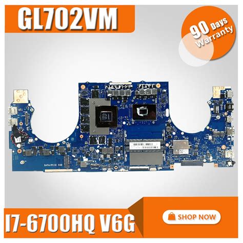 Gl702vm Motherboard I7 6700hq V6g For Asus Gl702vt Gl702vs Gl702v Gl702