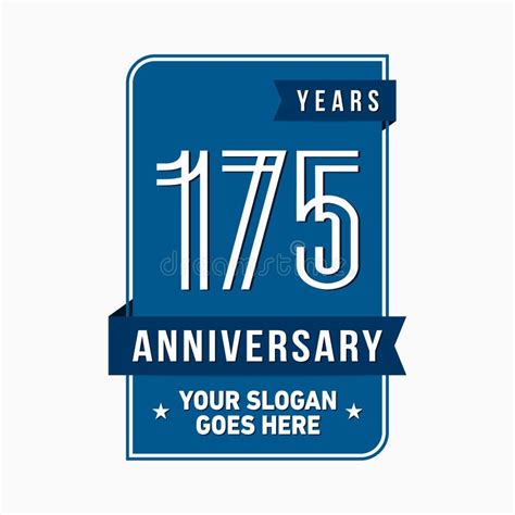 175 Years Celebrating Anniversary Design Template 175th Logo Vector