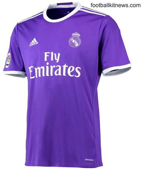 The all new jersey of real madrid boasts a very traditional design in white and purple, the most iconic alternative color of los merengues. New Real Madrid Kits 2016/17 | Adidas unveil home & away ...