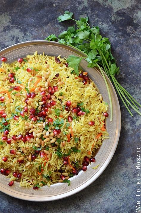 Jewel Toned Sweet And Savory Basmati Rice Pilaf With Pomegranate Is An