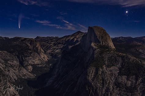 Yosemite Dawn Comet Neowise And Venus From Glacier Point Yosemite