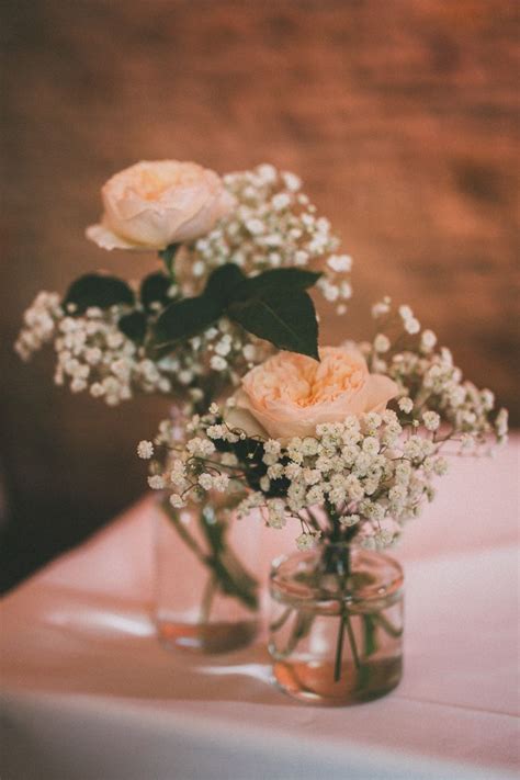 Find the right flowers for your spring wedding in this gorgeous collection of bridal bouquets and floral centerpieces. Pretty Peach Country Boho Wedding | Wedding centerpieces ...