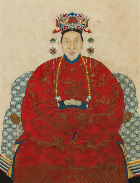 Lot Chinese Ming Style Ancestor Portrait Of A Noble Lady