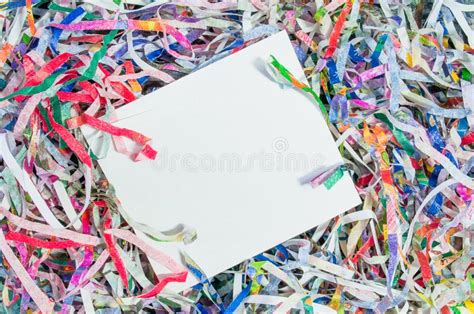 Closeup Shredded Paper Texture And Reuse Colorful Color Paper Scrap Of