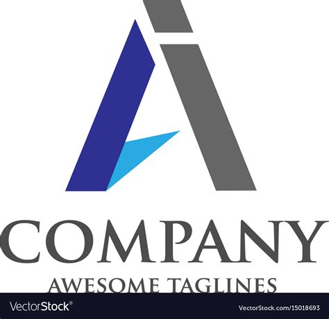 Ai Letter Logo Design Royalty Free Vector Image