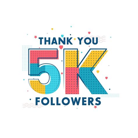Thank You 5k Followers Celebration Greeting Card For 5000 Social