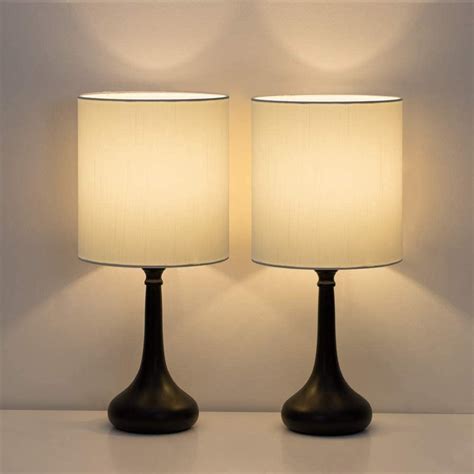 Modern Table Lamps Bedside Desk Lamp Set Of 2 Small Nightstand Lamps