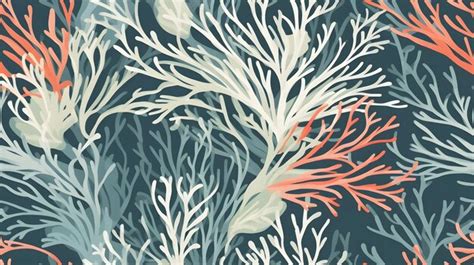 Premium Photo Abstract Seamless Sea Pattern Coral Branches In