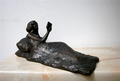 Lying Girl With Book Sculpture By Nikola Litchkov Fine Art America