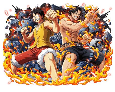 Two Anime Characters Are Fighting In Front Of Fire And Flames With One