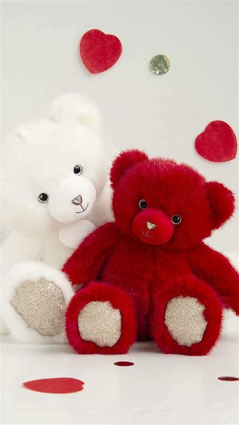 3840x2160px 4k Free Download Teddy Bear Love Red And White Teddy Bear Hd Phone Wallpaper