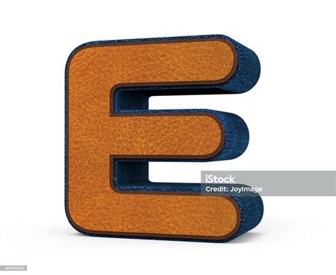 Right Tilt Brown Letter E Stock Photo Download Image Now Istock