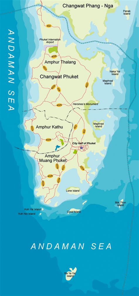 Phuket maps come in very handy are extremely useful for those travellers the island of phuket is located on the southwest coast of thailand, some 860km south of the capital. Phuket Thailand Map