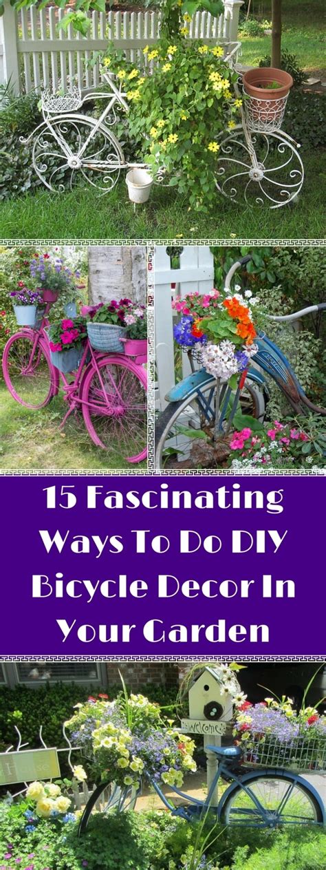 15 Fascinating Ways To Do Diy Bicycle Decor In Your Garden