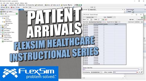 Patient Arrivals FlexSim Healthcare Instructional Video Series YouTube