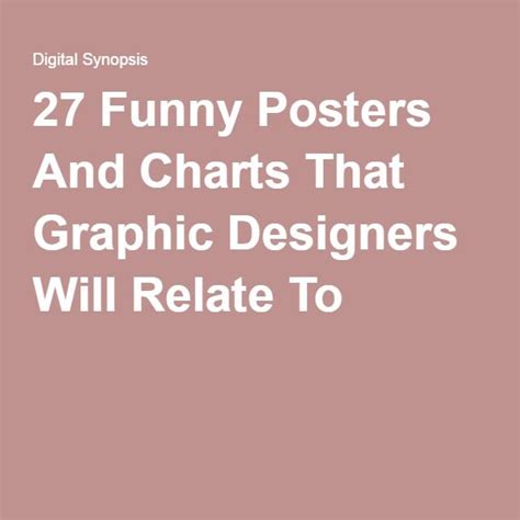 27 Funny Posters And Charts That Graphic Designers Will