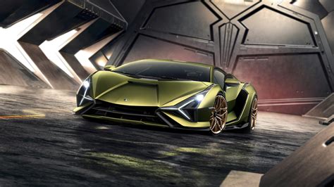 Lamborghini Sian Wallpaper 4k Download Sian Greenish Sportcar