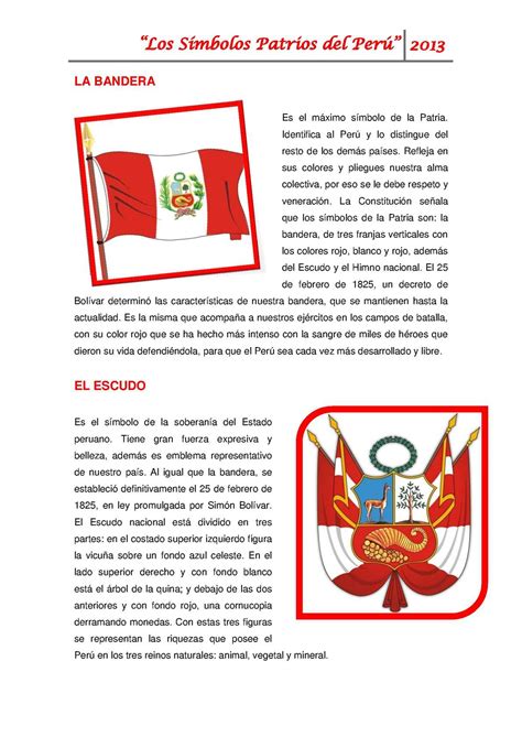 Calaméo Los Símbolos Patrios Del Perú