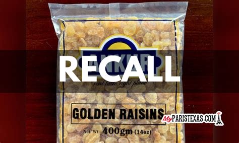 Raisins Recalled Issues Allergy Alert Due To Possible Undeclared
