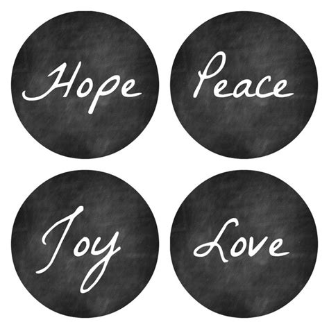 Printable Peace Advent Hope Joy