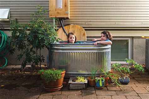 When they were attached to the tub and then the side frames help hold up the weight at the seat/back area and also brace the seat back from. Should You DIY a Galvanized Steel Hot Tub in Your Backyard? | Portland Monthly