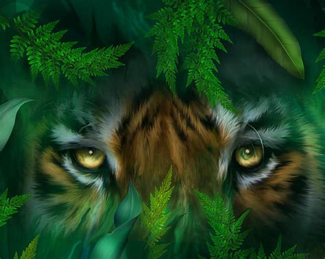 Jungle Eyes Tiger Mixed Media By Carol Cavalaris Fine Art America