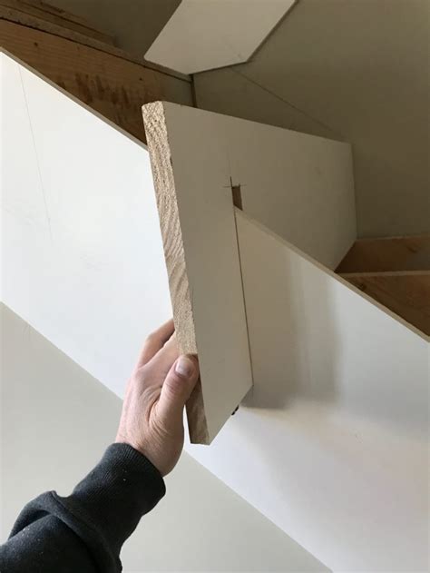 You want top make sure your cuts are square, and that the secure the skirt board in place, then cut the treads of the stairs so that they will fit in between the skirt boards. The Britches Method — Outside Skirt Returns - Fine ...