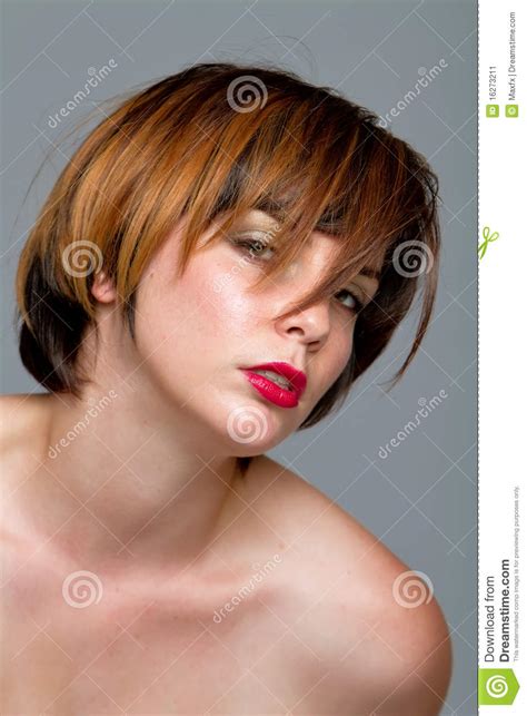 Short Hair Brunette Girl Stock Image Image 16273211
