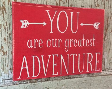 You Are Our Greatest Adventure Rustic Red And Light Blue Nursery