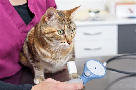Veterinary Doctor Checking Blood Pressure Of A Cat Stock Photo