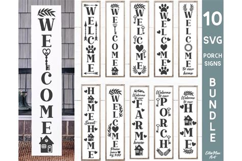 10 Porch Signs Bundle Svg Welcome Sign Svg Welcome Porch