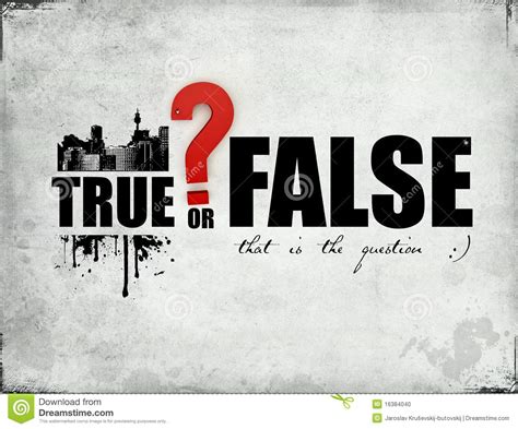 True Or False Stock Photo Image 16384040