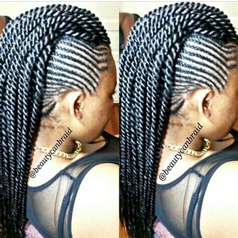 This subtle mohawk is acceptable for weddings and proms. Braid/twist mohawk | Hair styles, African hairstyles, Hair
